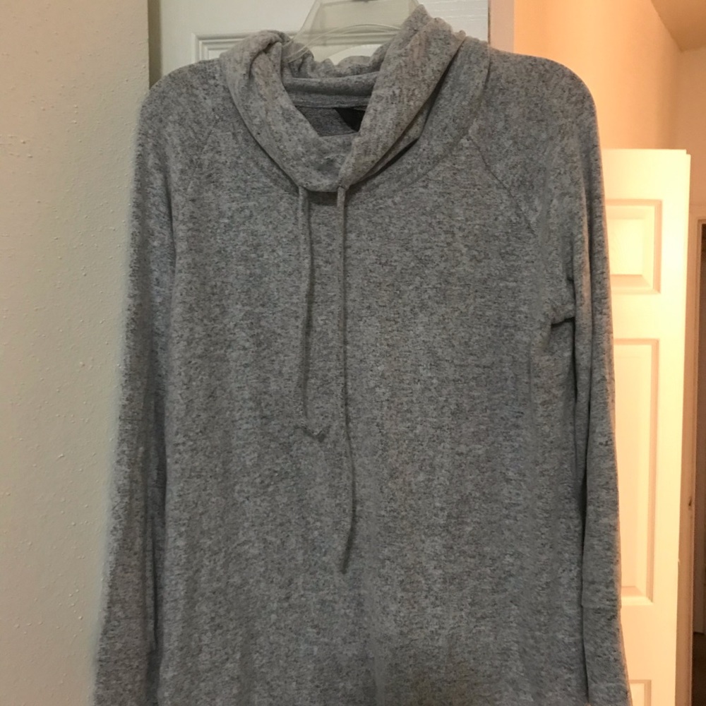 Sporty, super soft cowl neck sweater